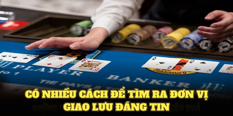 Có nhiều cách để tìm ra đơn vị giao lưu đáng tin 